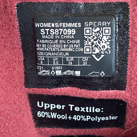 Sperry Top Sider Wool Saltwater Duck Boots Women's Size 8 - Picture 6 of 9